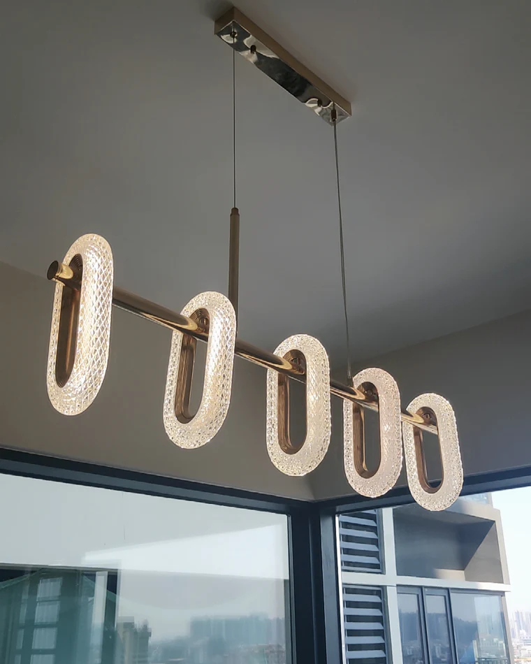 WOMO Rose Gold Long Oval Chandelier-WM2402 - Image 13