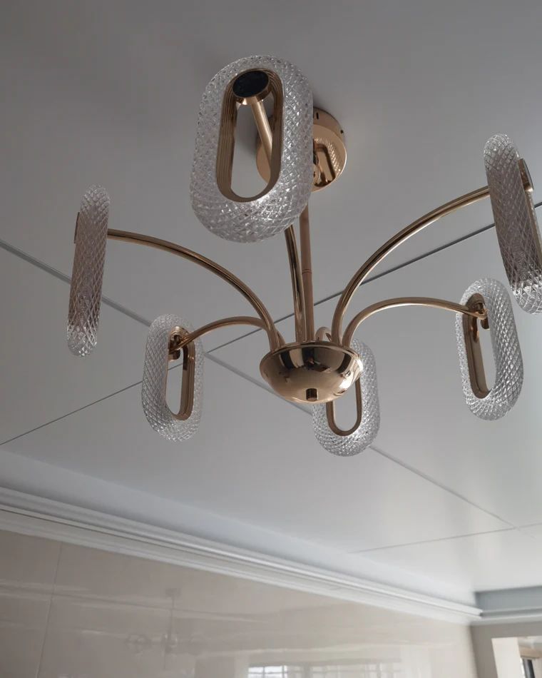 WOMO Rose Gold Long Oval Chandelier-WM2402 - Image 15