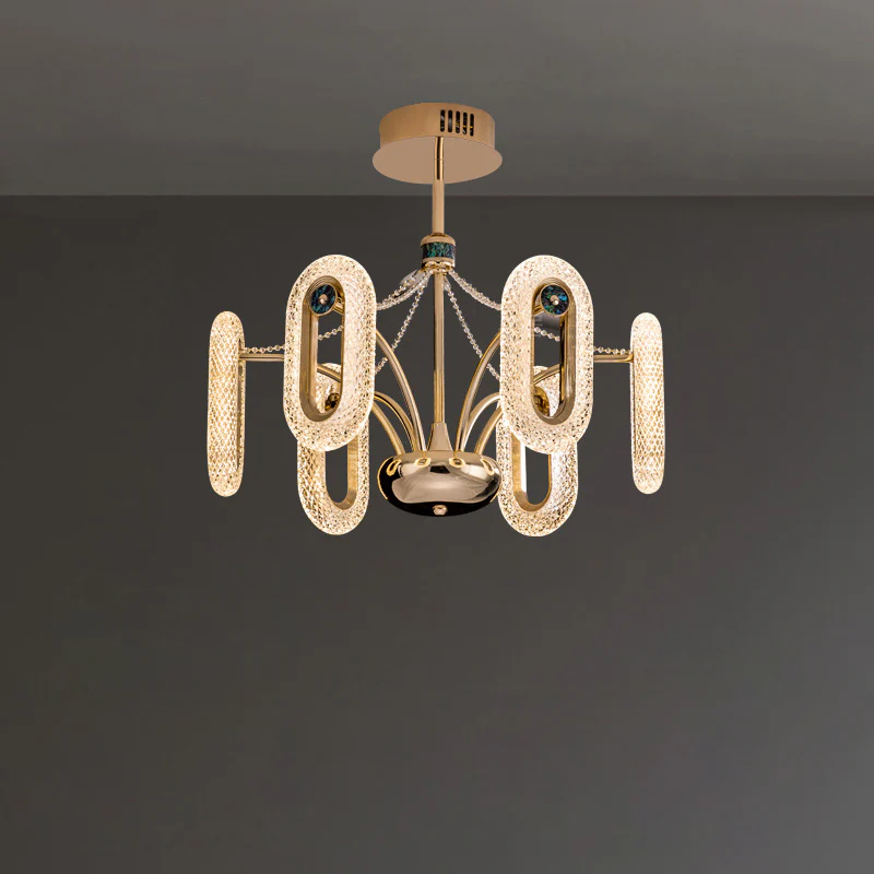 WOMO Rose Gold Long Oval Chandelier-WM2402 - Image 19