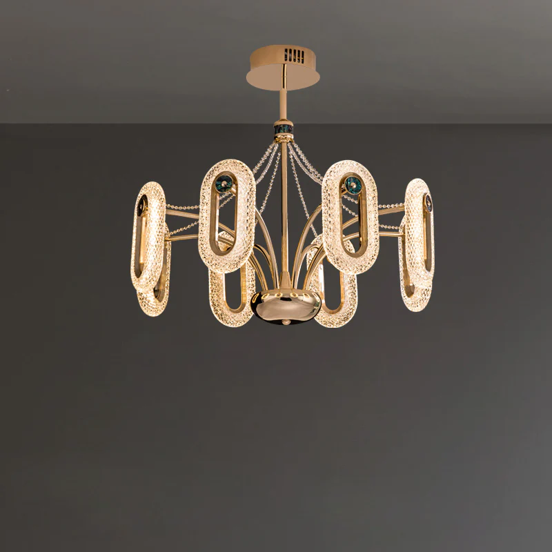 WOMO Rose Gold Long Oval Chandelier-WM2402 - Image 21