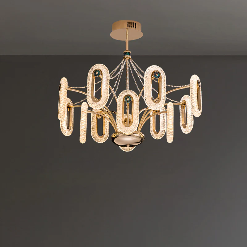 WOMO Rose Gold Long Oval Chandelier-WM2402 - Image 23