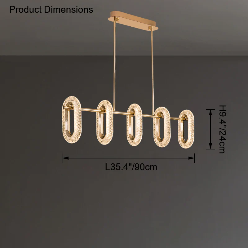 WOMO Rose Gold Long Oval Chandelier-WM2402 - Image 26