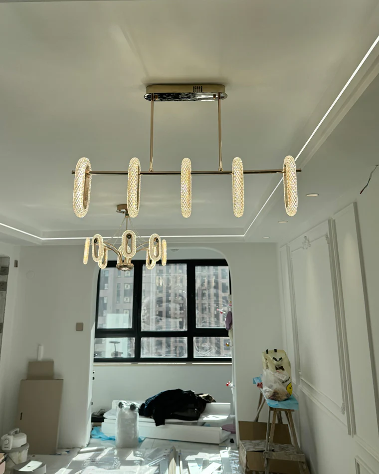 WOMO Rose Gold Long Oval Chandelier-WM2402 - Image 5