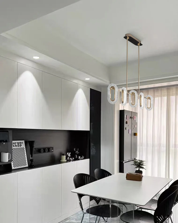 WOMO Rose Gold Long Oval Chandelier-WM2402 - Image 9