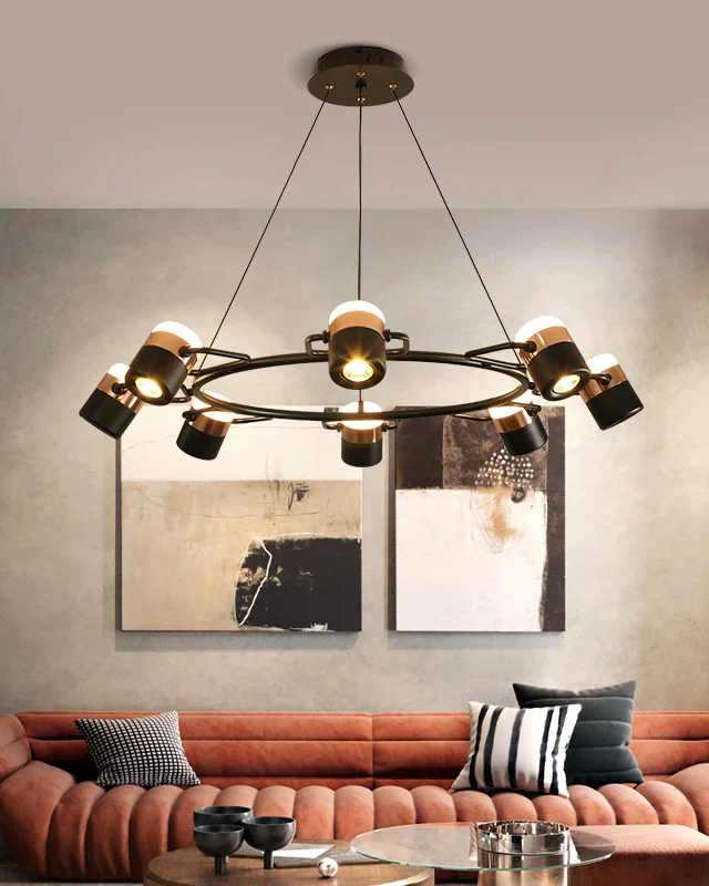 WOMO Adjustable Rose Gold Round Chandelier-WM2645 - Image 2