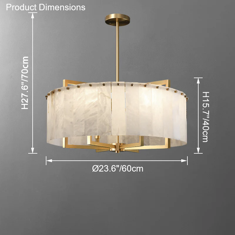 WOMO Round Alabaster Chandelier-WM2390a - Image 13