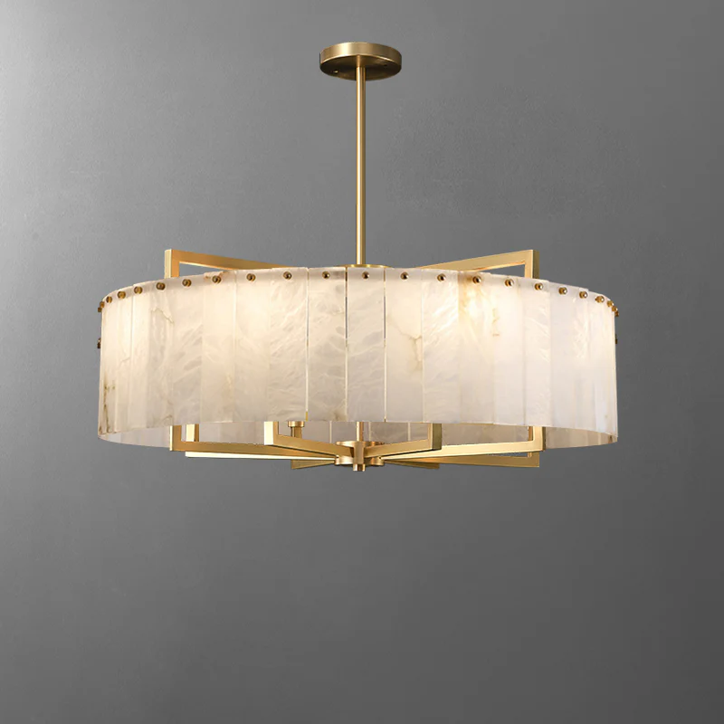 WOMO Round Alabaster Chandelier-WM2390a - Image 14