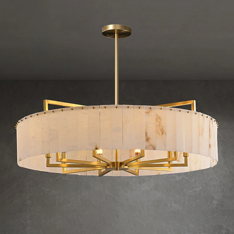 WOMO Round Alabaster Chandelier-WM2390a - Image 16