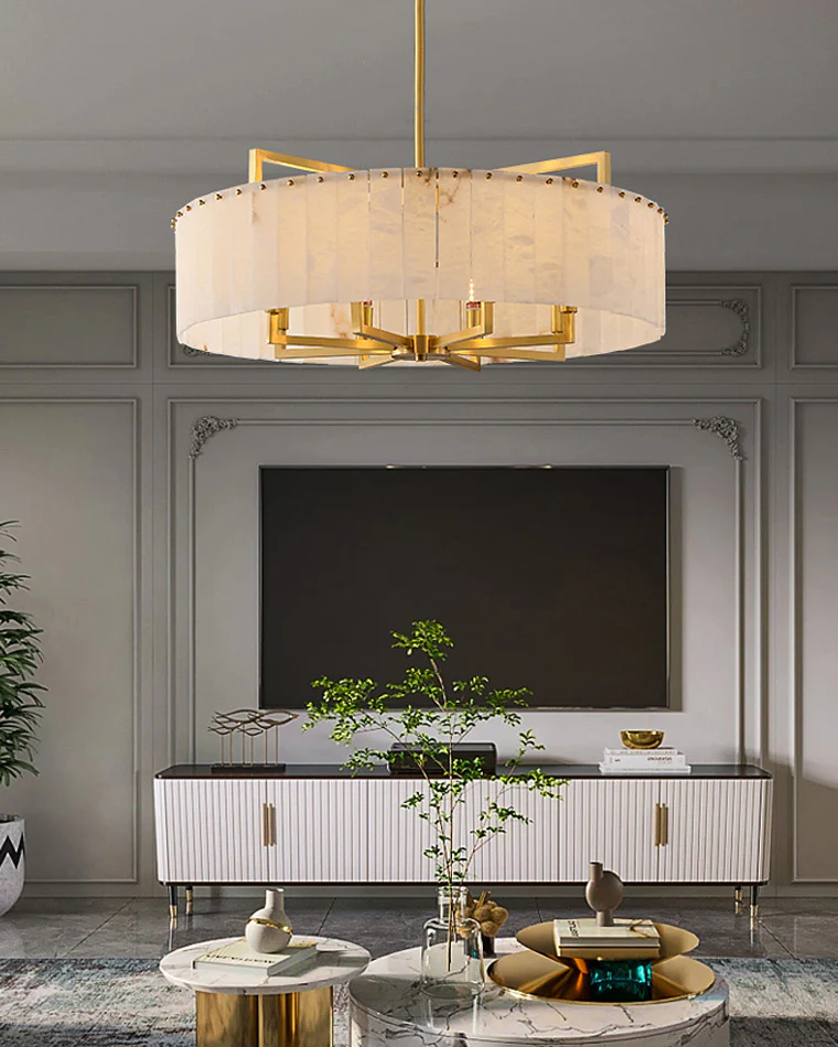 WOMO Round Alabaster Chandelier-WM2390a - Image 6