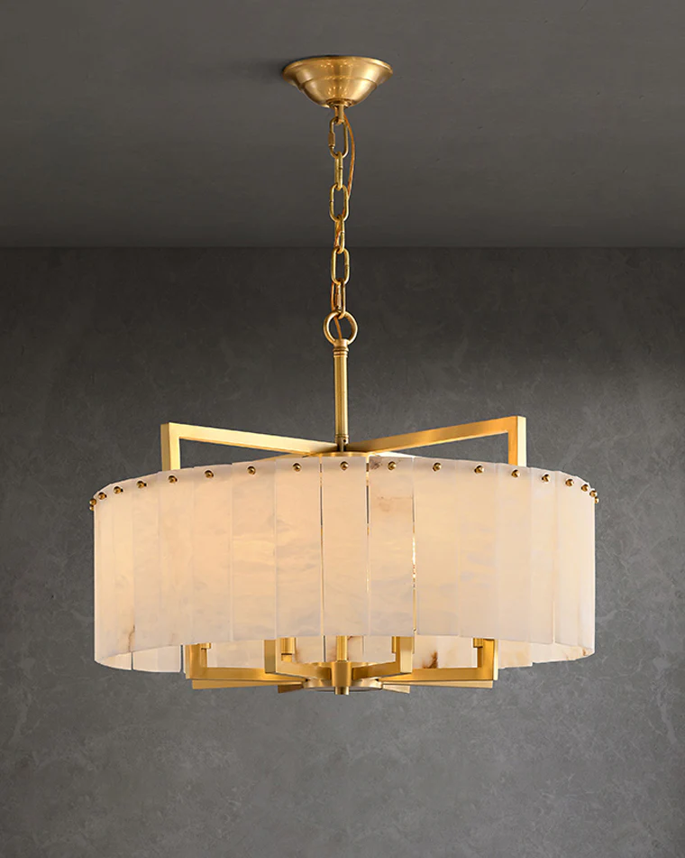 WOMO Round Alabaster Chandelier-WM2390a - Image 8
