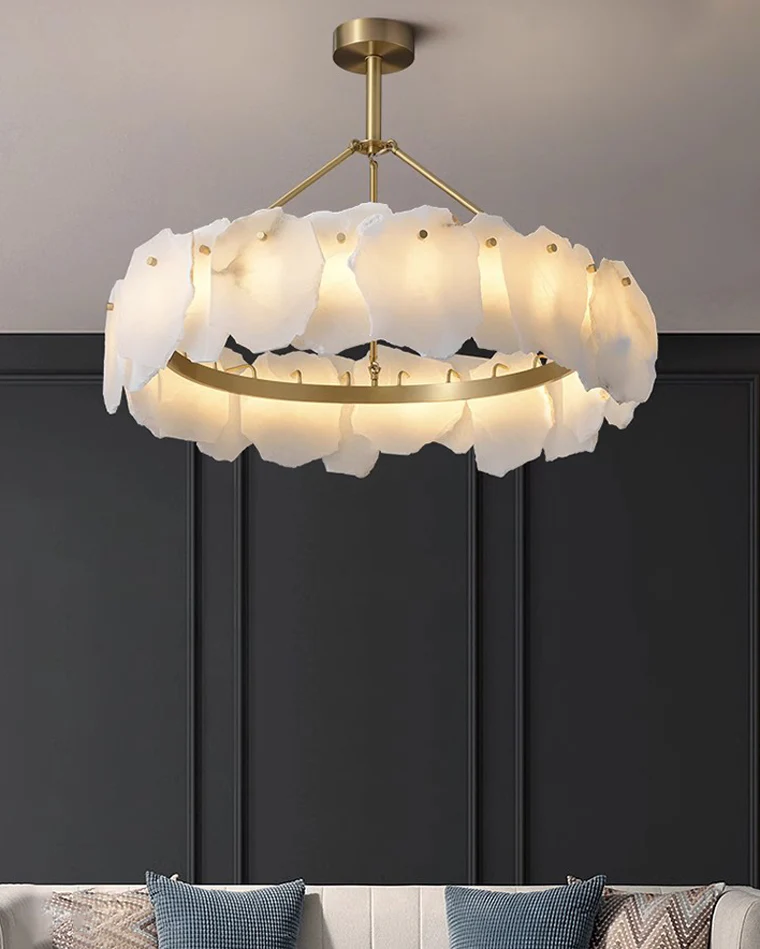 WOMO Alabaster Round Chandelier-WM2392a - Image 10