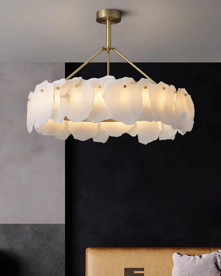 WOMO Alabaster Round Chandelier-WM2392a - Image 11