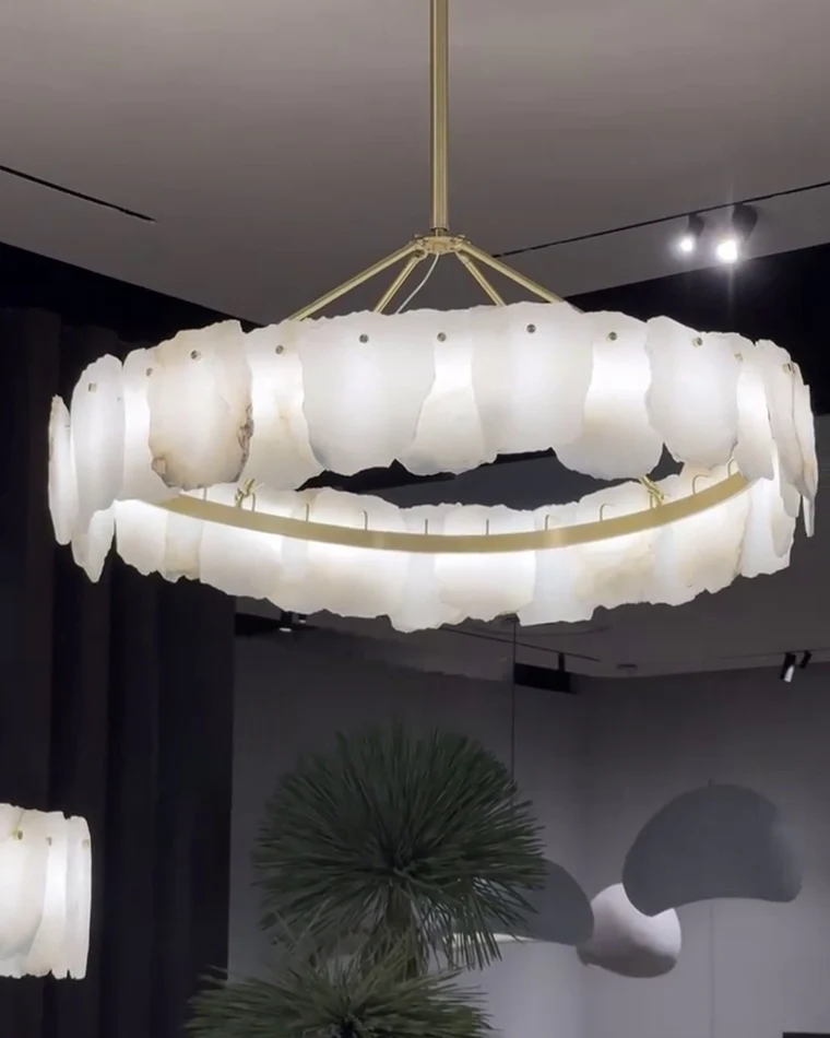WOMO Alabaster Round Chandelier-WM2392a - Image 17