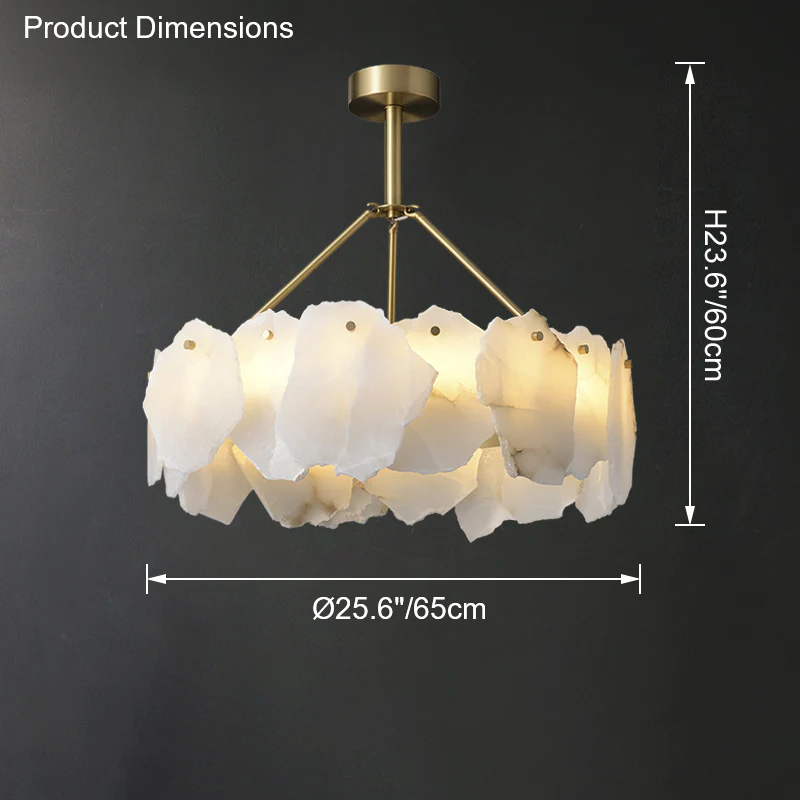 WOMO Alabaster Round Chandelier-WM2392a - Image 22