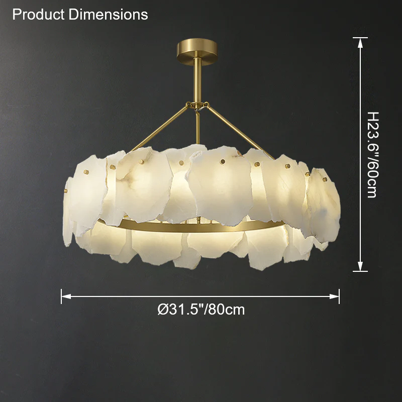 WOMO Alabaster Round Chandelier-WM2392a - Image 24