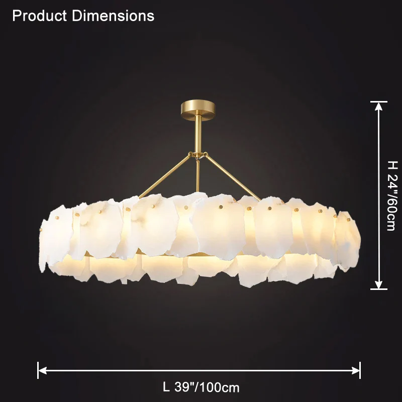WOMO Alabaster Round Chandelier-WM2392a - Image 26