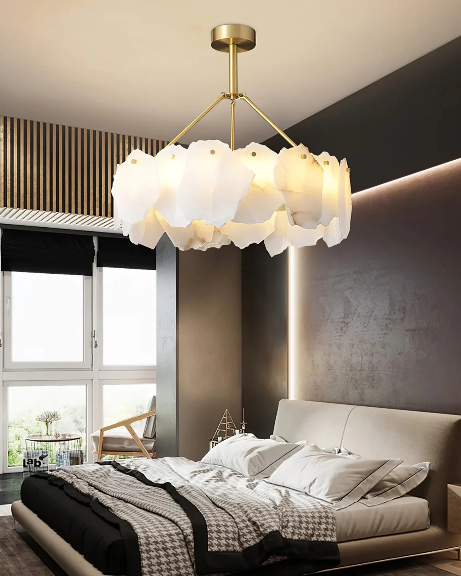 WOMO Alabaster Round Chandelier-WM2392a - Image 5
