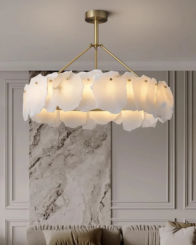 WOMO Alabaster Round Chandelier-WM2392a - Image 6