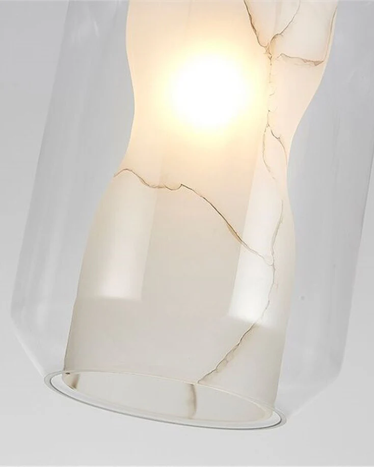 WOMO Alabaster Glass Round Pendant Light-WM2837 - Image 6