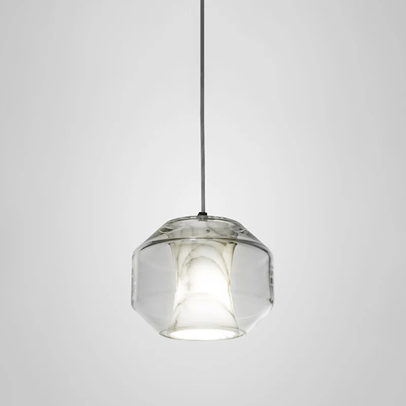 WOMO Alabaster Glass Round Pendant Light-WM2837 - Image 8