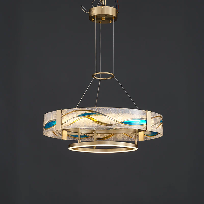 WOMO Enamel Round Brass Chandelier-WM2335 - Image 13