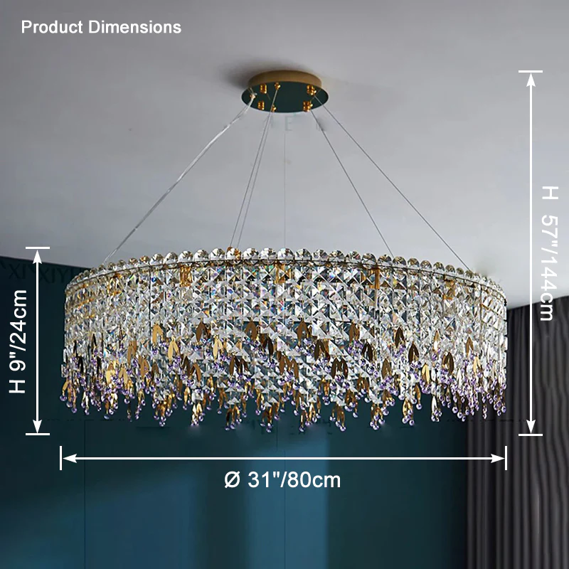 WOMO Round Crystal Chandelier-WM2630 - Image 14