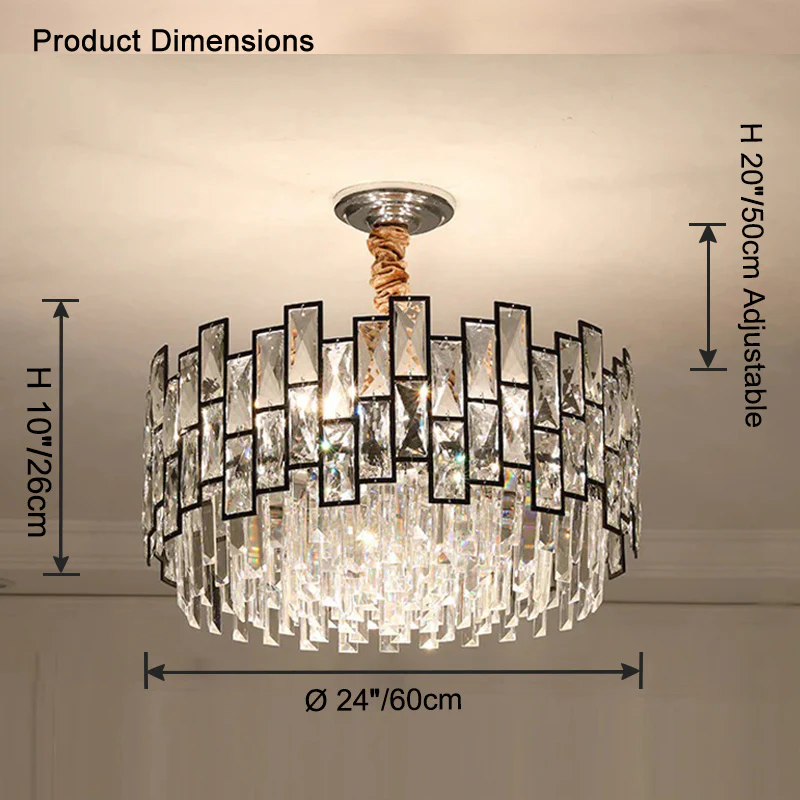 WOMO Round Crystal Chandelier-WM2782 - Image 12