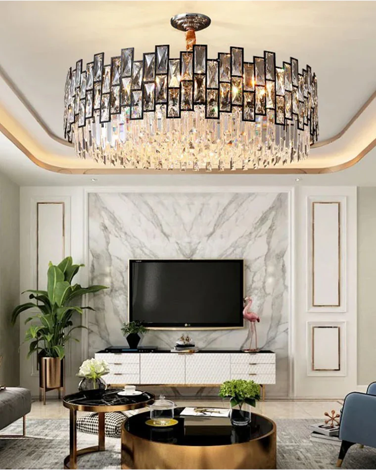 WOMO Round Crystal Chandelier-WM2782 - Image 2