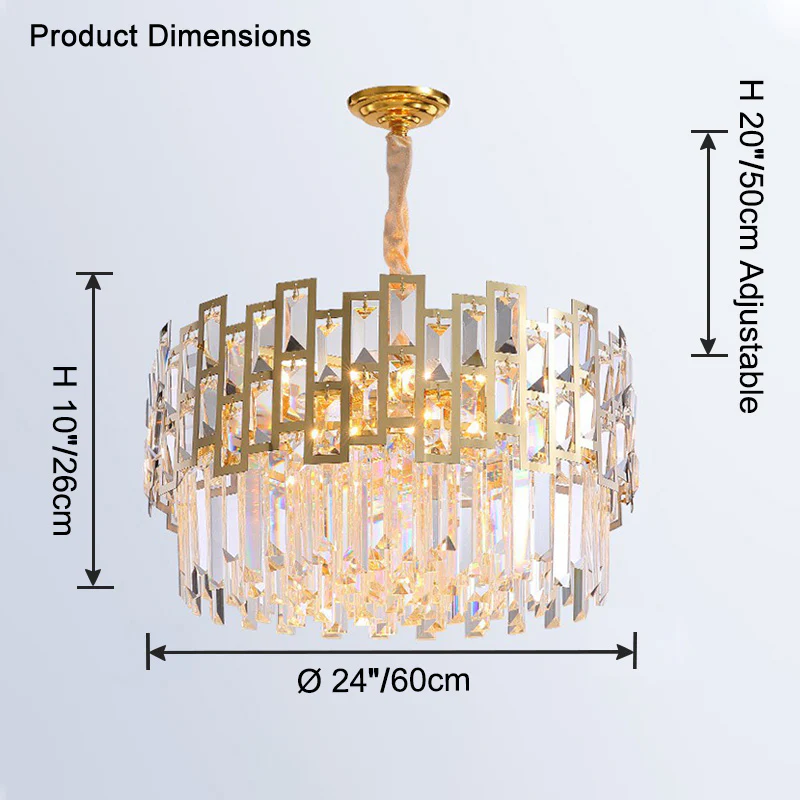 WOMO Round Crystal Chandelier-WM2782 - Image 24