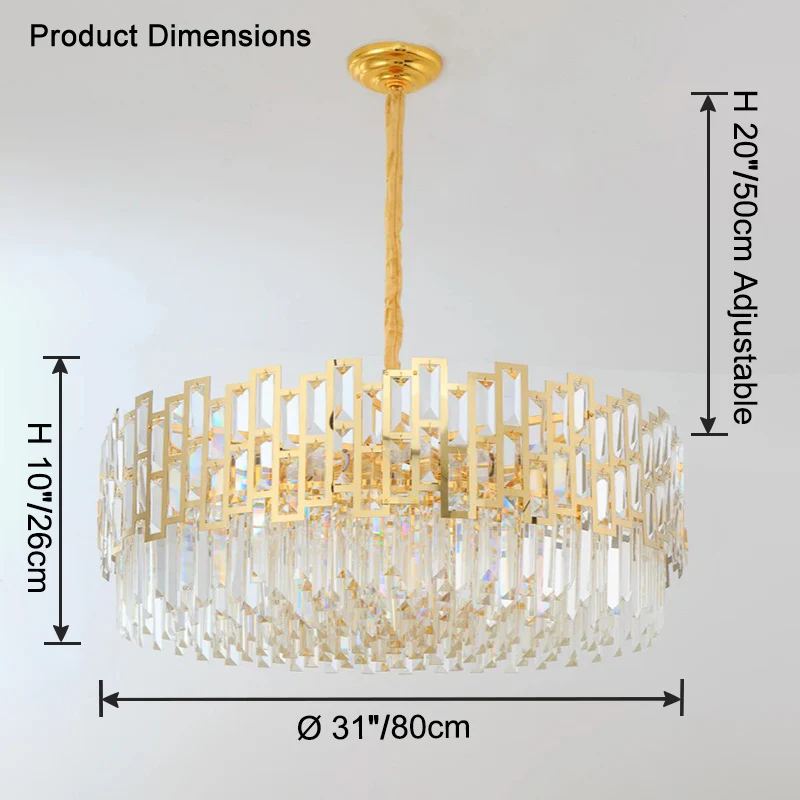 WOMO Round Crystal Chandelier-WM2782 - Image 26