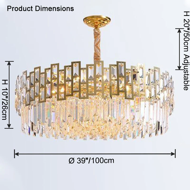 WOMO Round Crystal Chandelier-WM2782 - Image 28