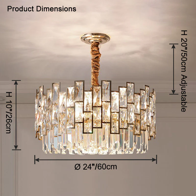 WOMO Round Crystal Chandelier-WM2782 - Image 30