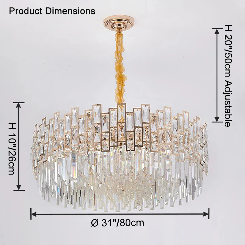 WOMO Round Crystal Chandelier-WM2782 - Image 32