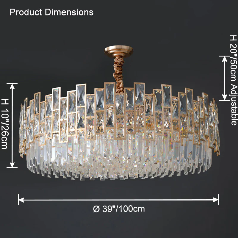 WOMO Round Crystal Chandelier-WM2782 - Image 34