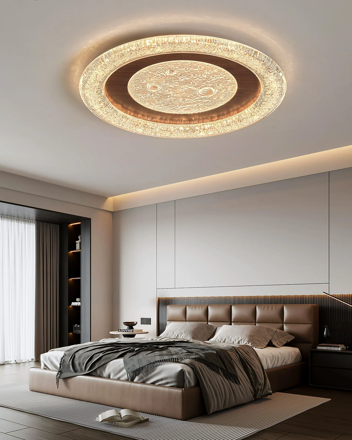 WOMO Moon Flat Flush Mount Ceiling Light-WM1197 - Image 4