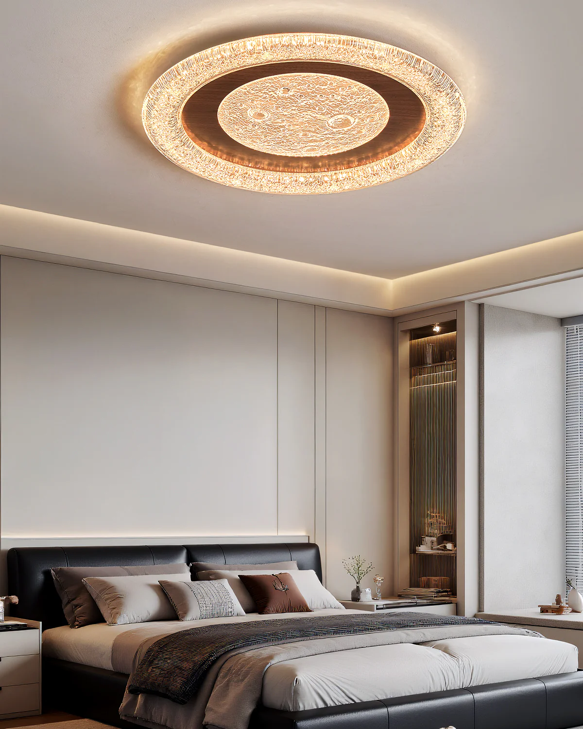 WOMO Moon Flat Flush Mount Ceiling Light-WM1197 - Image 5