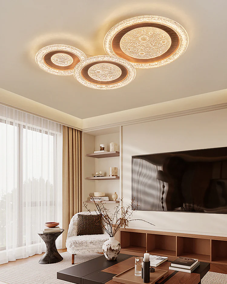 WOMO Moon Flat Flush Mount Ceiling Light-WM1197 - Image 9