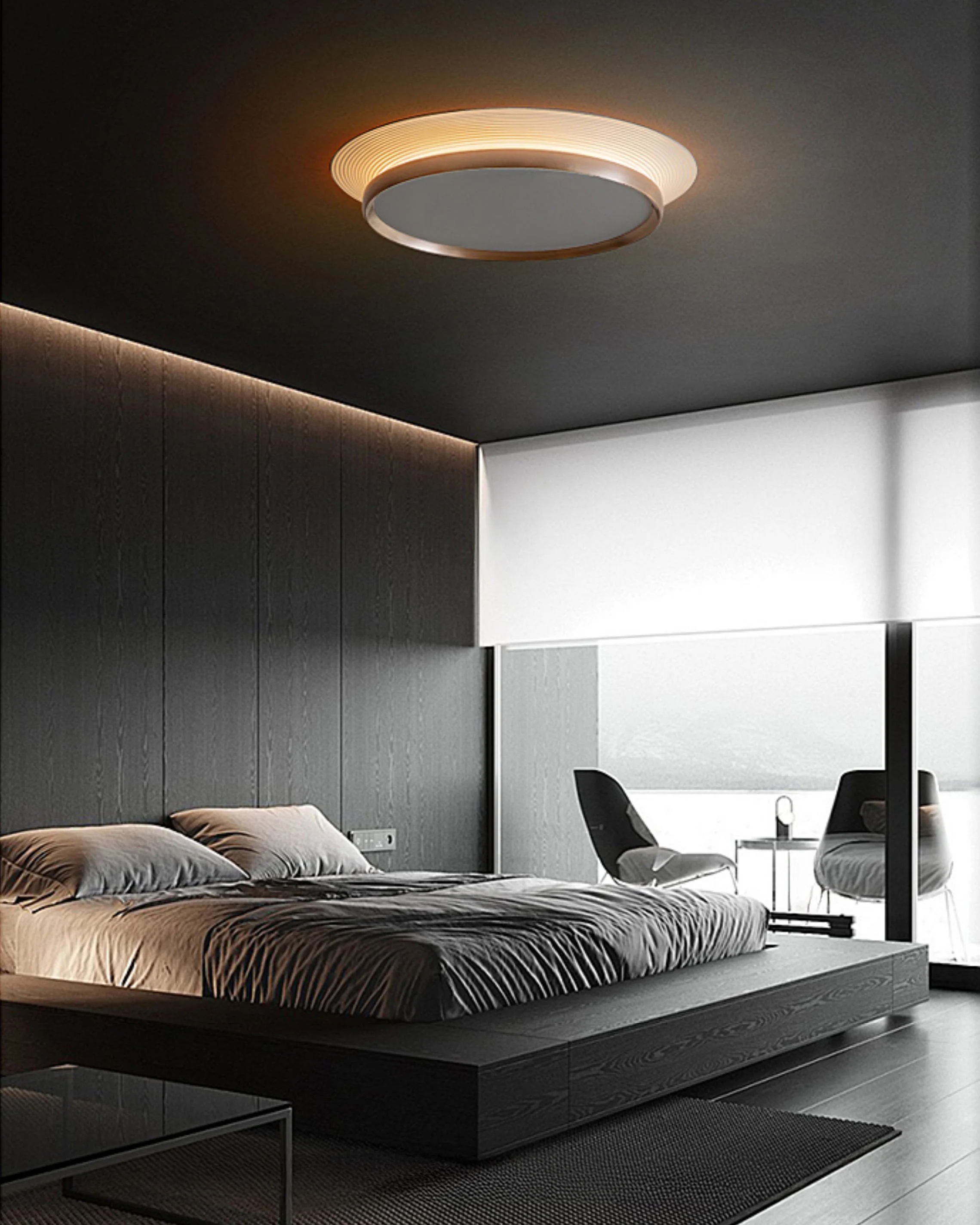 WOMO Round Flat Flush Mount Ceiling Light-WM1209 - Image 4