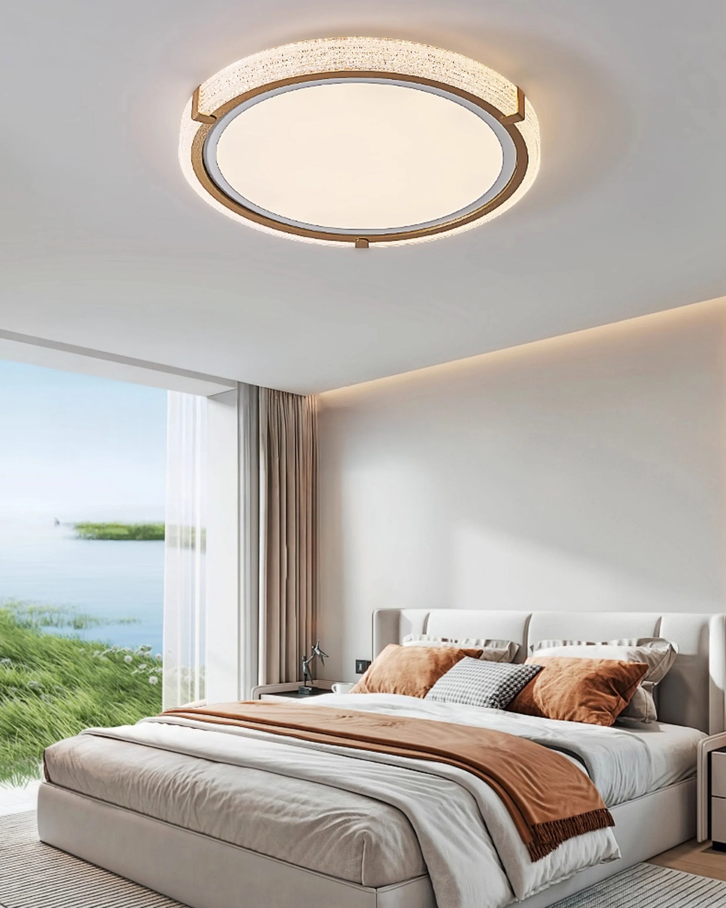 WOMO Acrylic Round Flush Mount Ceiling Light-WM1228 - Image 9