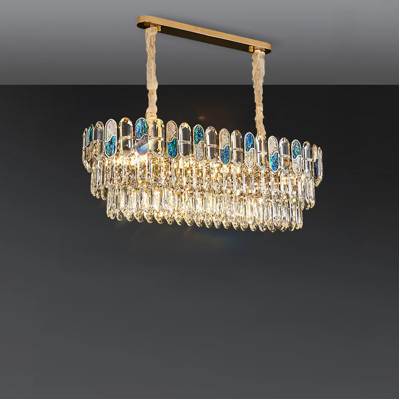 WOMO Round/Oval Shell Crystal Chandelier-WM3032 - Image 13