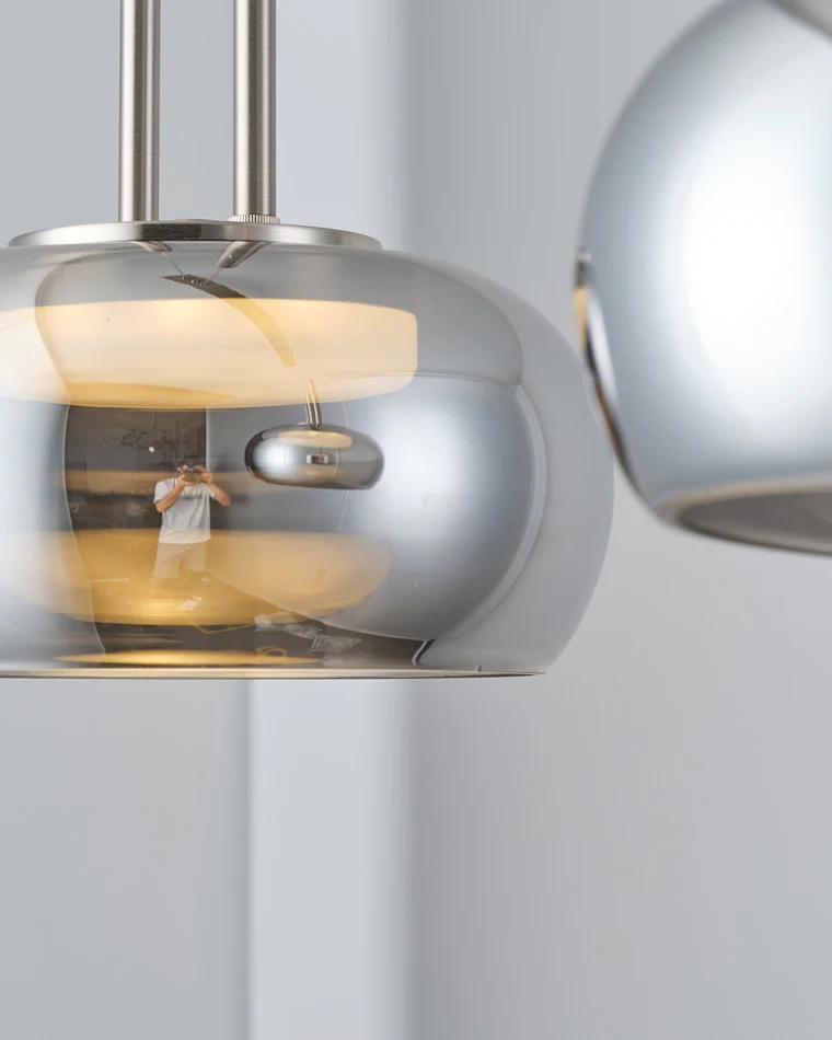 WOMO Round Smoked Glass Pendant Light-WM2322 - Image 11