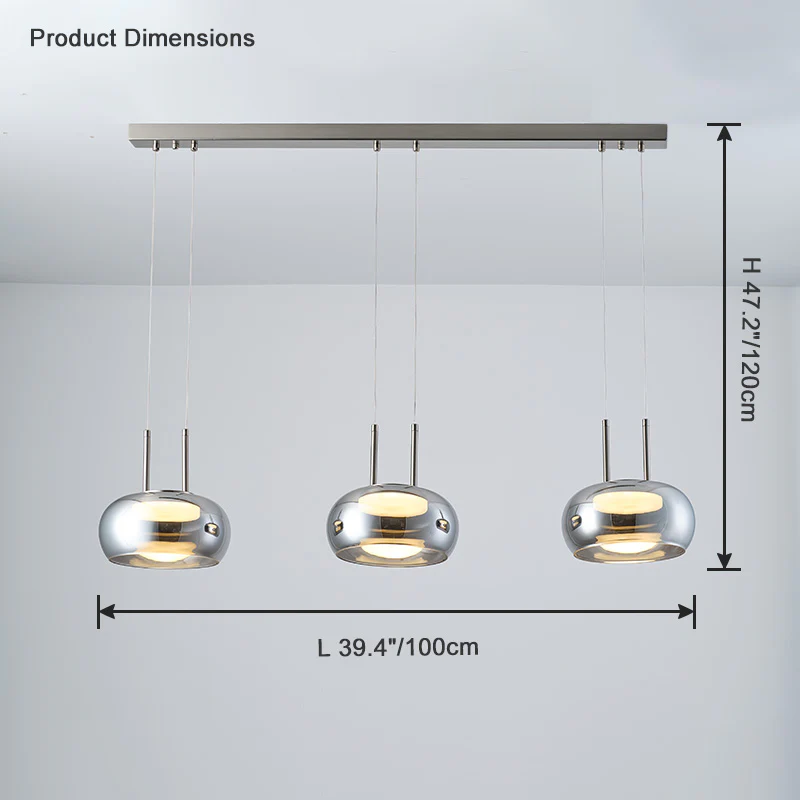 WOMO Round Smoked Glass Pendant Light-WM2322 - Image 18
