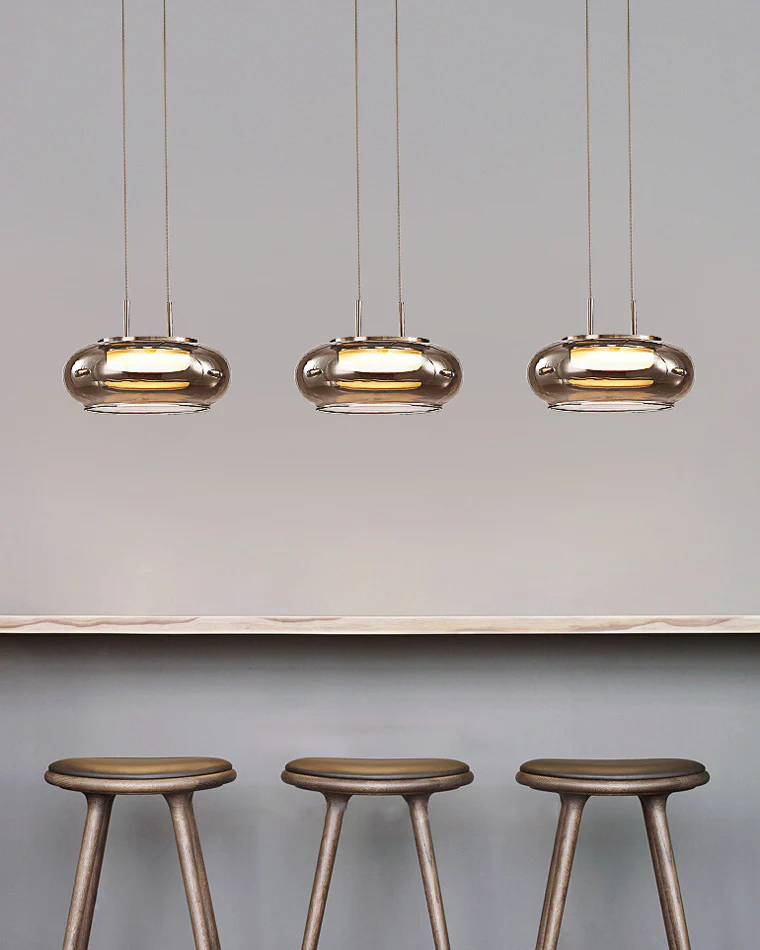WOMO Round Smoked Glass Pendant Light-WM2322 - Image 3