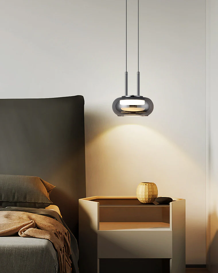 WOMO Round Smoked Glass Pendant Light-WM2322 - Image 4