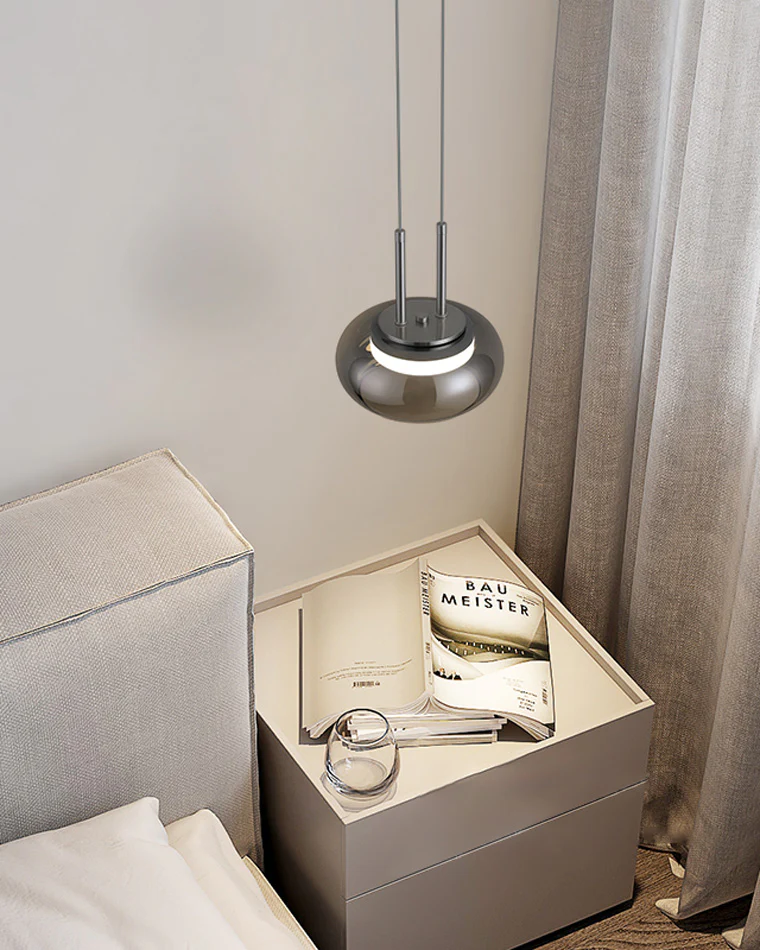 WOMO Round Smoked Glass Pendant Light-WM2322 - Image 5