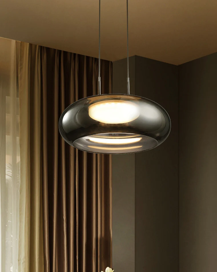 WOMO Round Smoked Glass Pendant Light-WM2322 - Image 7
