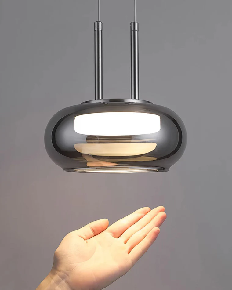 WOMO Round Smoked Glass Pendant Light-WM2322 - Image 8