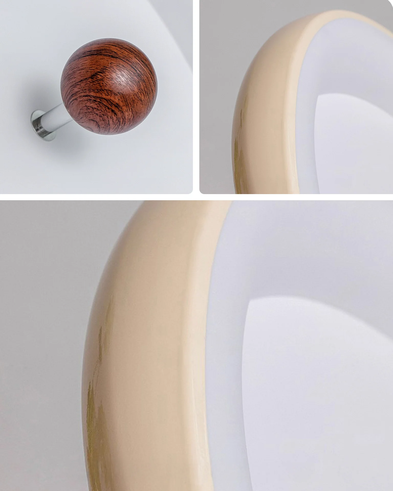WOMO Round White Semi Flush Mount Ceiling Light-WM1188 - Image 6