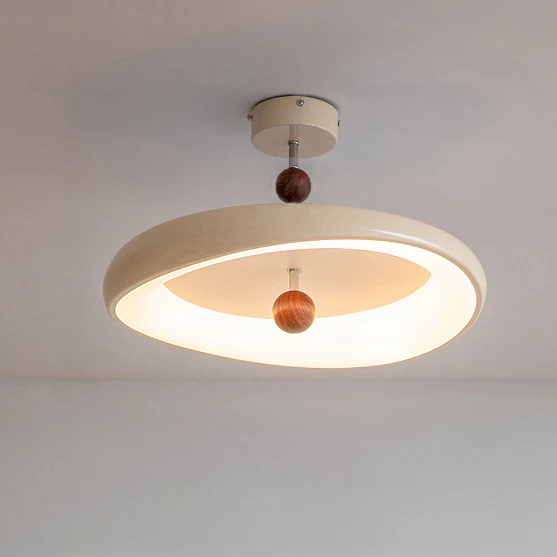WOMO Round White Semi Flush Mount Ceiling Light-WM1188 - Image 8