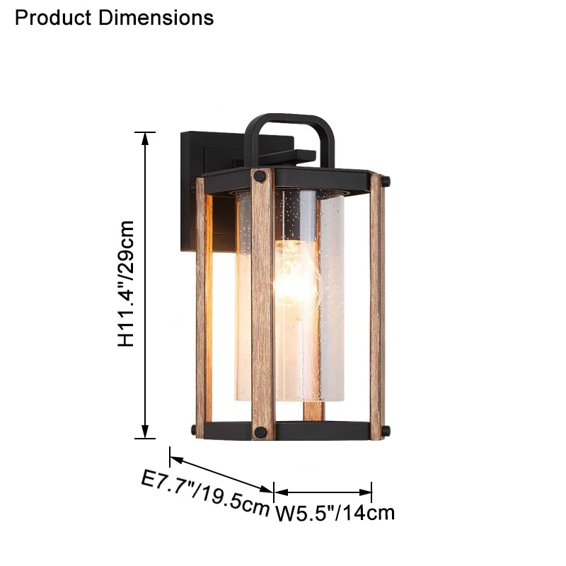 WOMO Rustic Outdoor Wall Lantern-WM9147 - Image 11